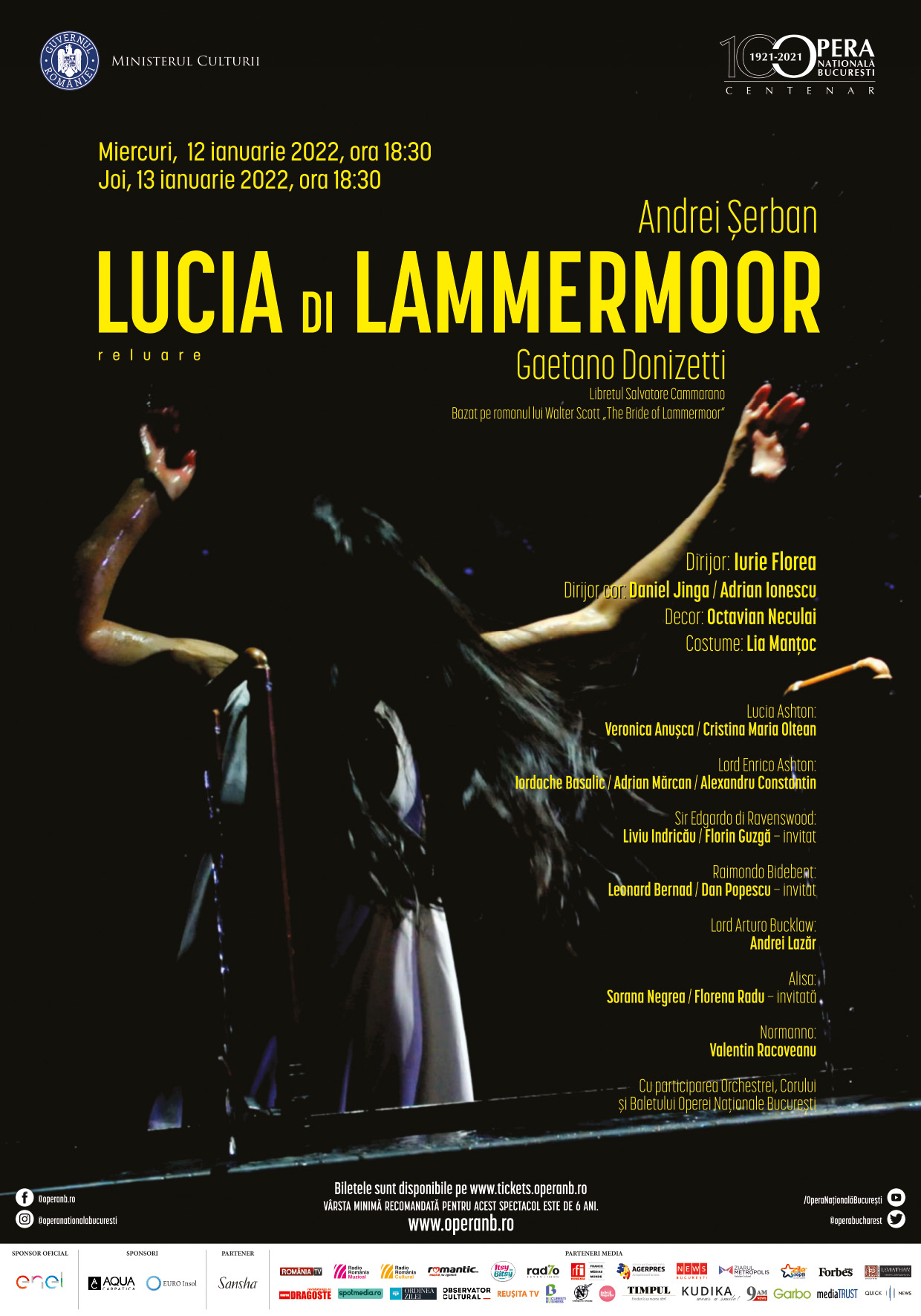 Opera „Lucia di Lammermoor” pe scena Operei Naționale din București
